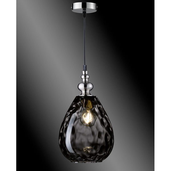 Fekete függőlámpa üveg búrával Uller – Fischer & Honsel-image-1