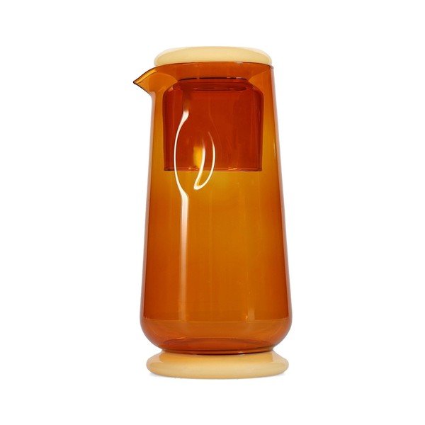 Borostyán színű üveg kancsó és pohár készlet 1,4 l Marlo – ONA-image-3