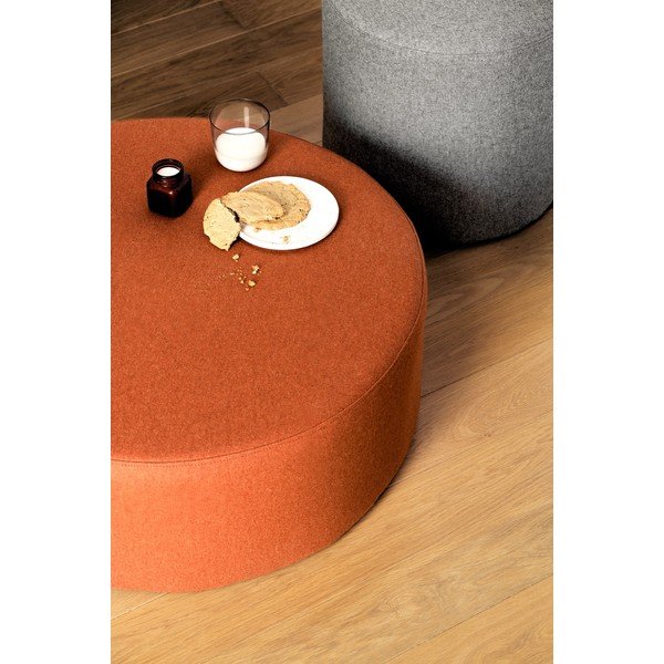 Terrakotta színű gyapjú puff Folk – noo.ma-image-2