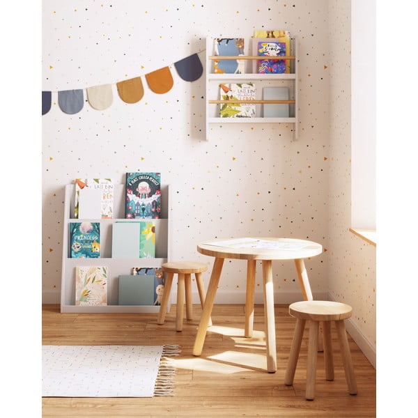 Fehér gyerek könyvespolc 59,5x69,5x23 cm Adiventina – Kave Home-image-3