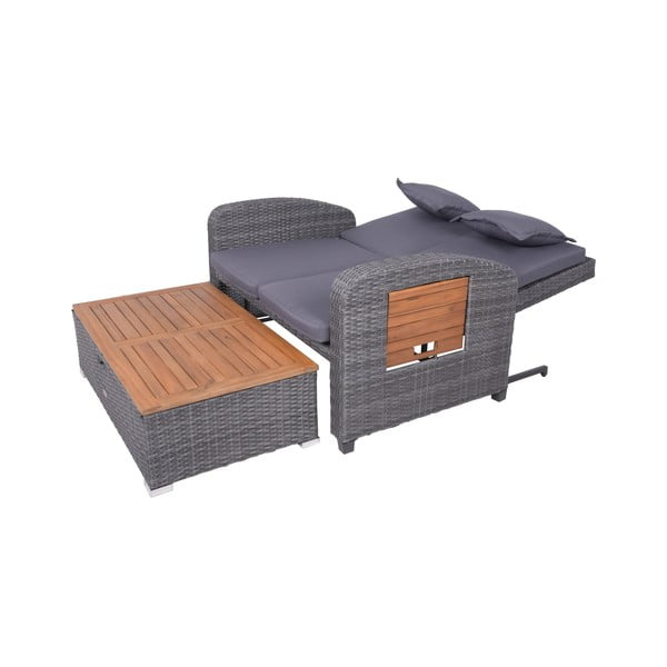 Szürke műrattan kerti kanapé Bari – Garden Pleasure-image-2