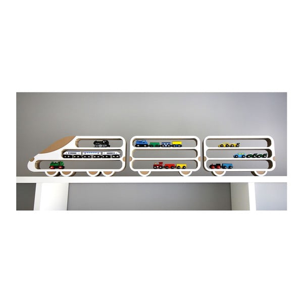 Lokomotiv és 2 mozdony 3 részes polcszett - Unlimited Design for kids-image-3