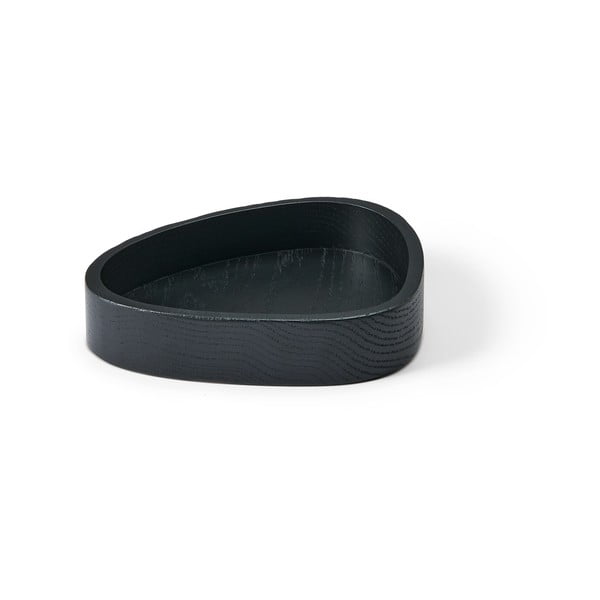 Fekete dekoratív fa tárolódoboz 14x12,5x3 cm Curve S – LIND DNA