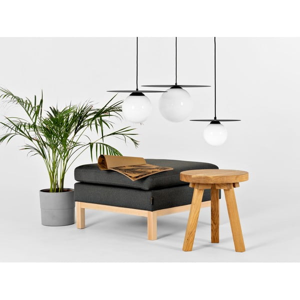 Fekete függőlámpa üveg búrával ø 40 cm Skiva Ball – CustomForm-image-2