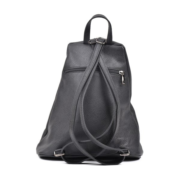 Mell fekete bőr hátitáska - Luisa Vannini-image-1