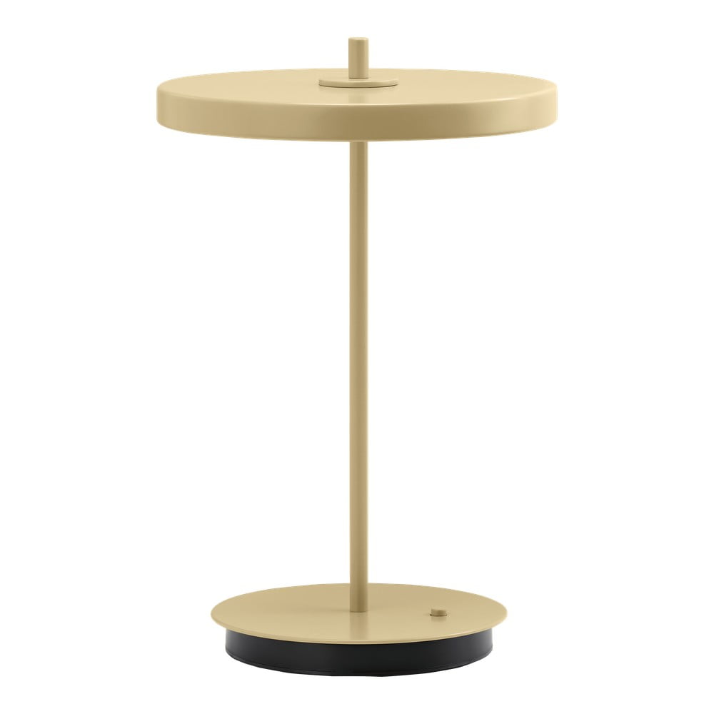 Világossárga fém LED asztali lámpa fém búrával (magasság 31 cm) Asteria Move  UMAGE
