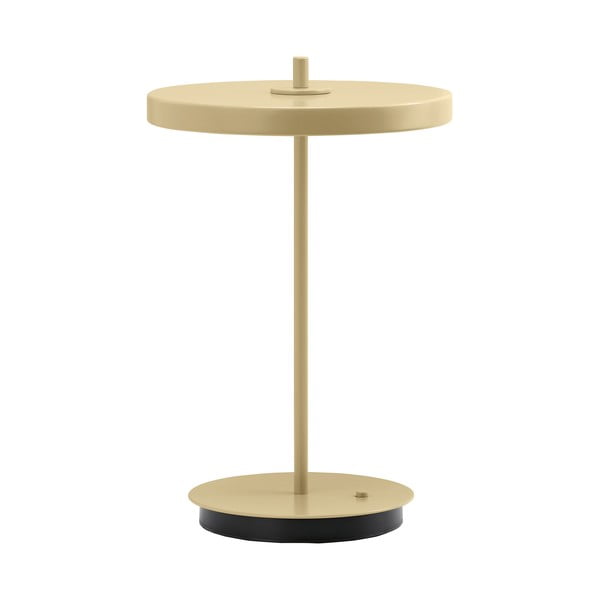 Világossárga fém LED asztali lámpa fém búrával (magasság 31 cm) Asteria Move – UMAGE