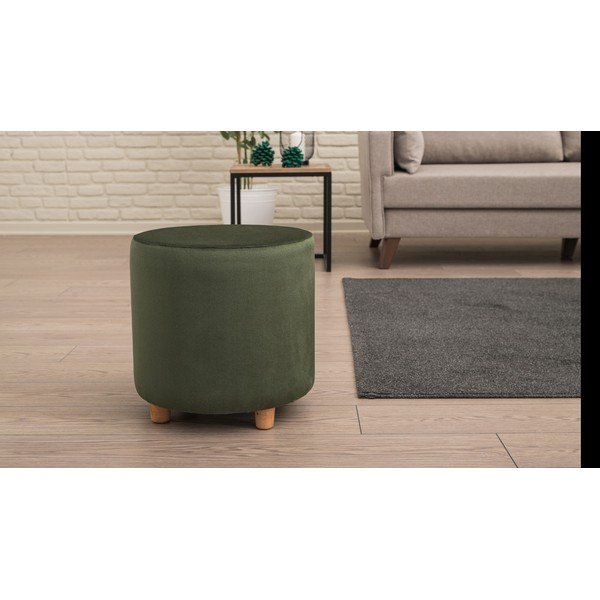 Sötétzöld puff Begon – Balcab Home-image-2