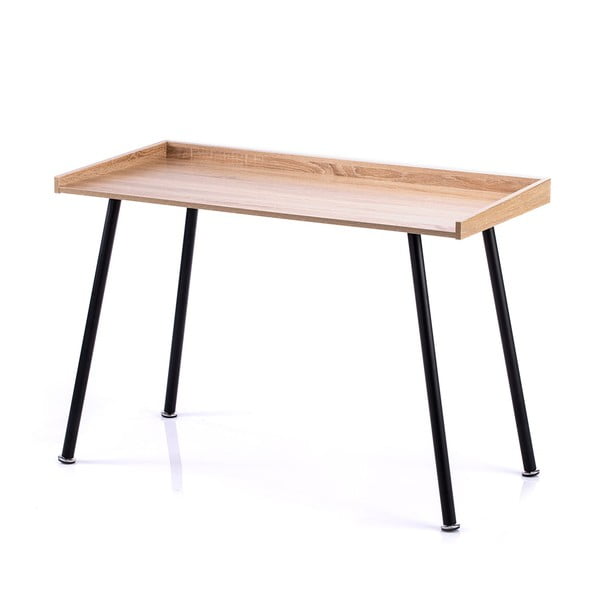 Íróasztal tölgyfa dekoros asztallappal 52x115 cm Missa – Homede