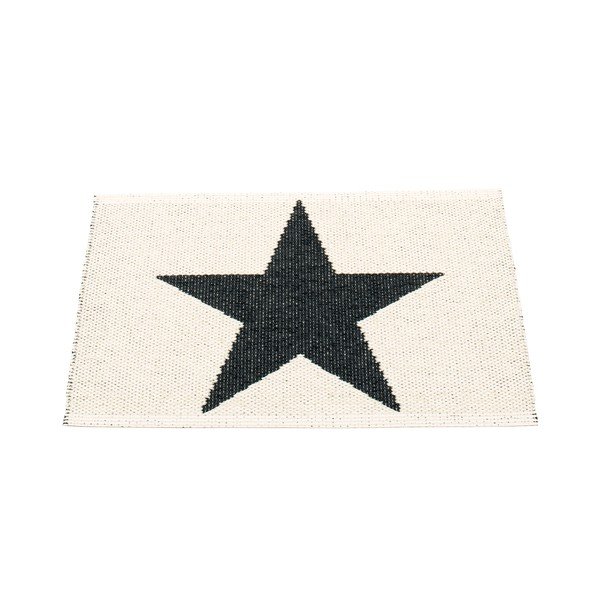 Fekete-fehér kültéri-beltéri szőnyeg 70x50 cm Viggo Black – Pappelina-image-1