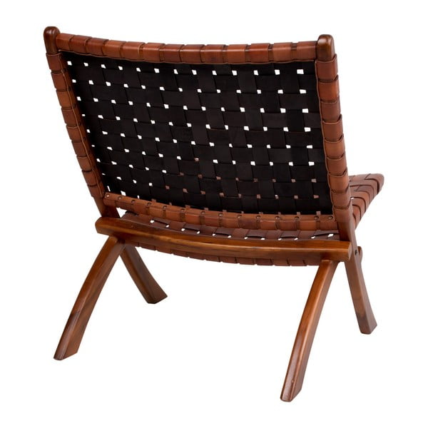 Montana összecsukható szék teakfából és bőrből - House Nordic-image-3