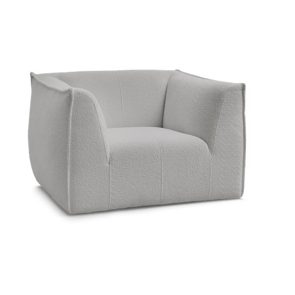 Világosszürke buklé fotel Giorgia – Bobochic Paris