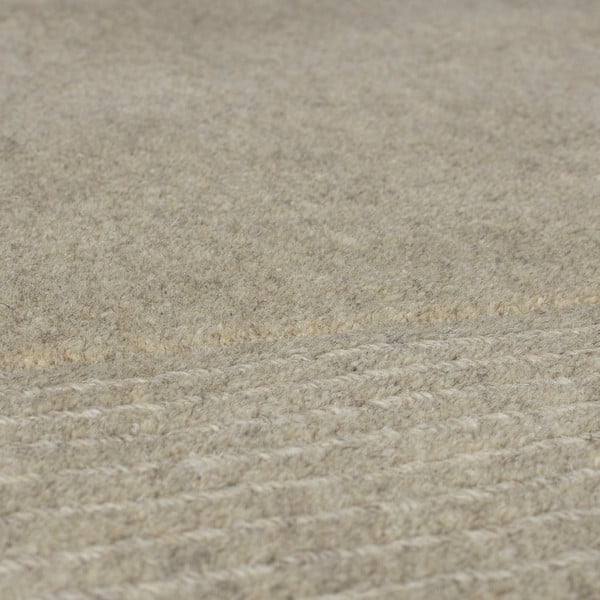 Bézs gyapjú futószőnyeg 60x230 cm – Flair Rugs-image-3