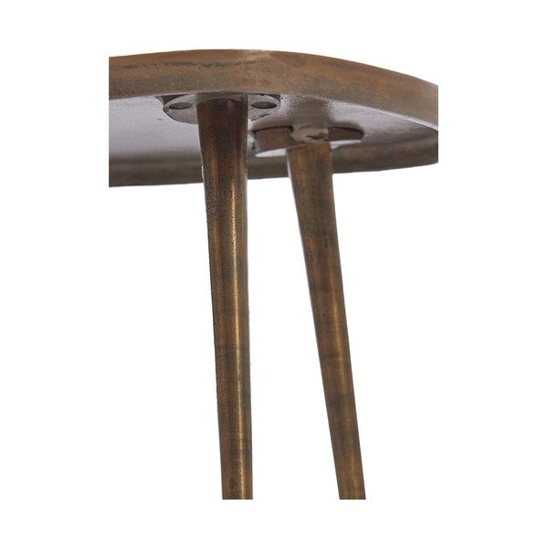 Bronzszínű fém dohányzóasztal 53x64 cm Puno – Light & Living-image-3