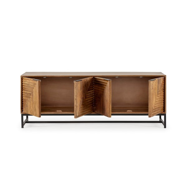 Natúr színű mangófa TV-állvány 160x58x40 cm Nereida – MOME-image-4