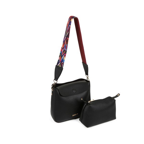 Georgina fekete női valódi bőr táska - Beverly Hills Polo Club-image-4