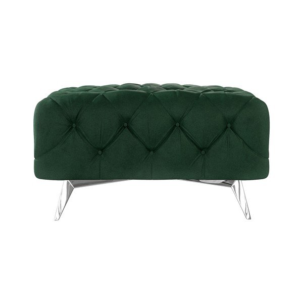 Sötétzöld bársony lábtartó Chelsea – Ropez