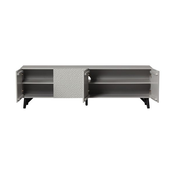 Világosszürke mangófa TV-állvány 185x56x46 cm Carved – WOOOD-image-3