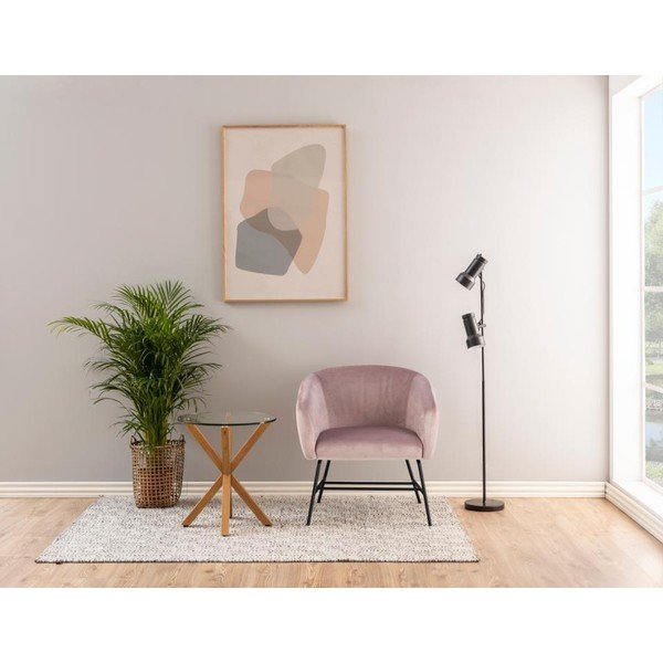 Ramsey púder rózsaszín bársony szék - Actona-image-1