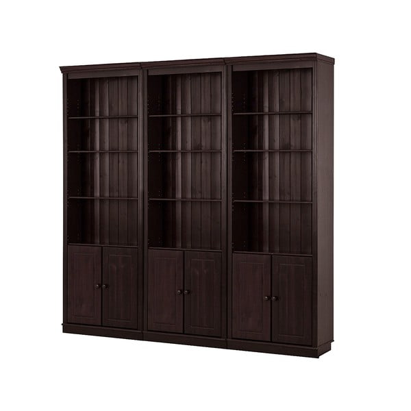 Barna borovi fenyő könyvespolc 222x223 cm Anita – Støraa-image-2