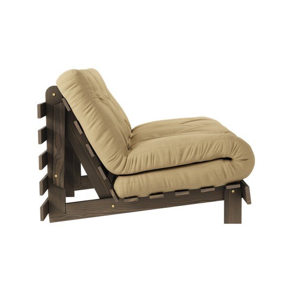 Bézses mustársárga kinyitható kanapé 140 cm Roots – Karup Design-image-4