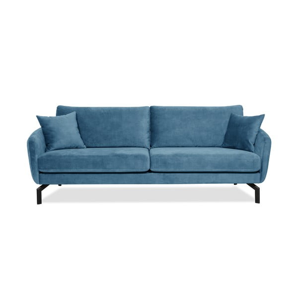 Magic kék bársony kanapé, 230 cm - Scandic