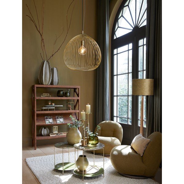 Zöld buklé fotel Gumaca – Light & Living-image-4