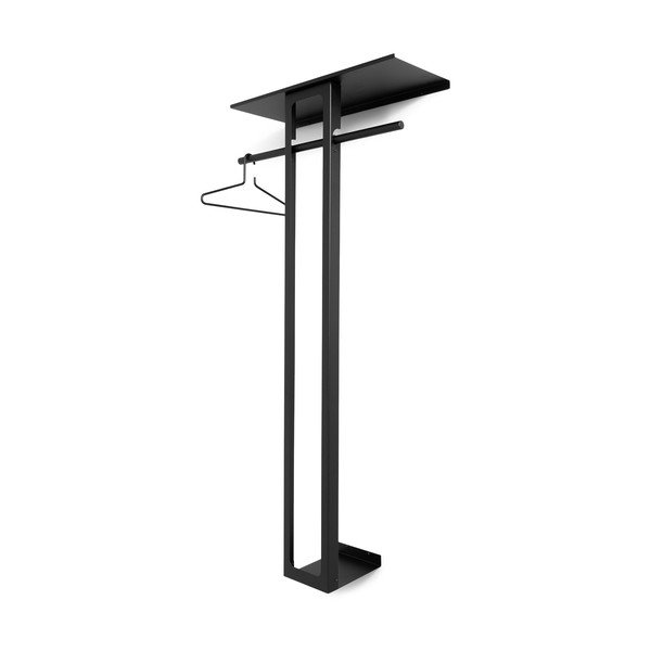 Fekete acél fali fogas polccal 70 cm Luno Large – Spinder Design-image-3