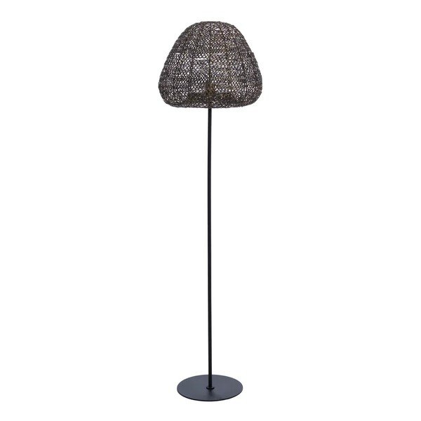Matt fekete-bronzszínű állólámpa fém búrával (magasság 162 cm) Finou – Light & Living-image-3