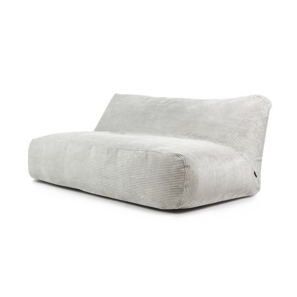 Krémszínű kordbársony babzsákfotel Sofa Tube 190 – SLOWDOWN