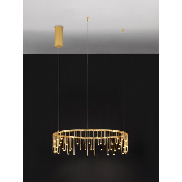 Aranyszínű alumínium LED dimmelhető függőlámpa ø 65 cm Stellar – Nova Luce-image-4