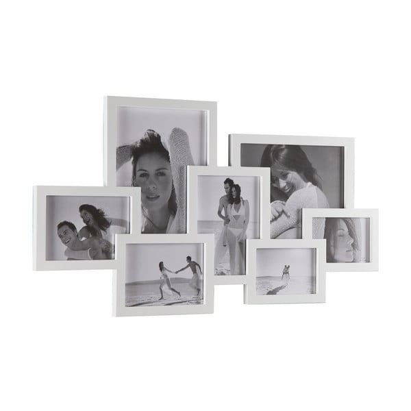 Collage fehér fali képkeret tölgyfából - Tomasucci