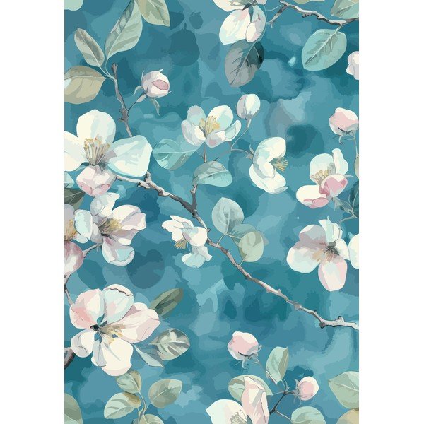 Kék mosható szőnyeg 50x80 cm Bloom – Vitaus