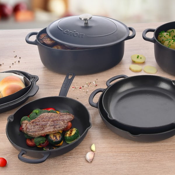 Öntöttvas serpenyő ø 24 cm LITINA SMALT – Orion-image-3