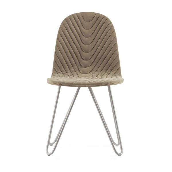 Mannequin X Wave bézs szék fém lábakkal - Iker