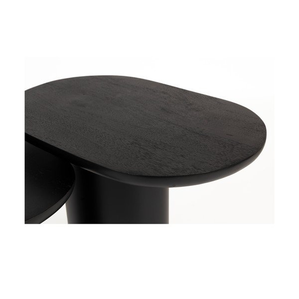 Tárolóasztal szett  mangófa asztallappal 2 db-os 37x56 cm Bela – White Label-image-4