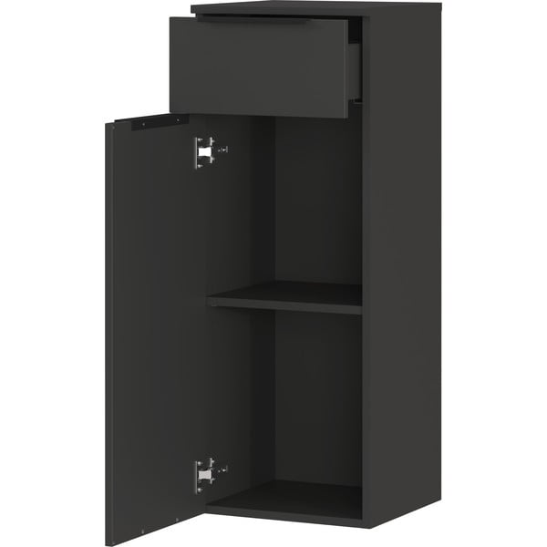 Antracitszürke magas-fali fürdőszoba szekrény 36x93 cm Crandon – Germania-image-3