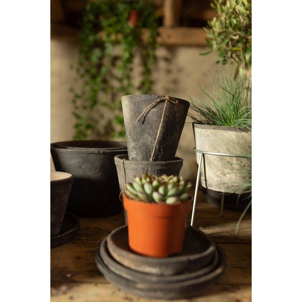 3 db szürke terrakotta virágcserép - Esschert Design-image-1