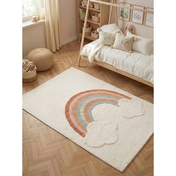 Krémszínű mosható-kézi szövésű pamut gyerek szőnyeg 140x200 cm Snuggle Petite – Hanse Home-image-1
