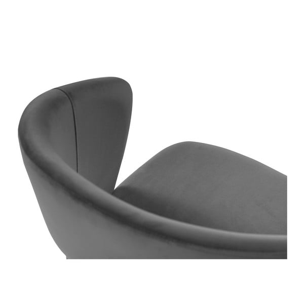 Sötétszürke kárpitozott karfás étkezőfotel Elpis – Windsor & Co Sofas-image-3