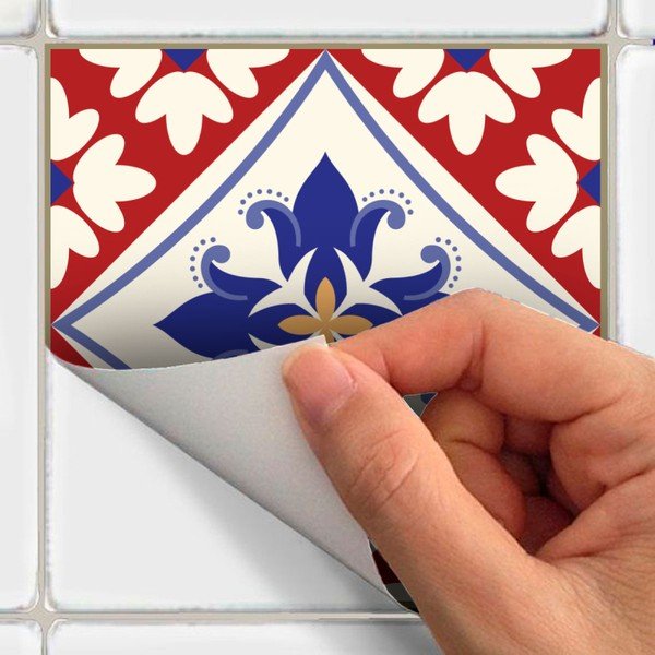 Wall Decal Cement Tiles Azulejos Sofiana 24 db-os falmatrica szett, 10 x 10 cm - Ambiance-image-3