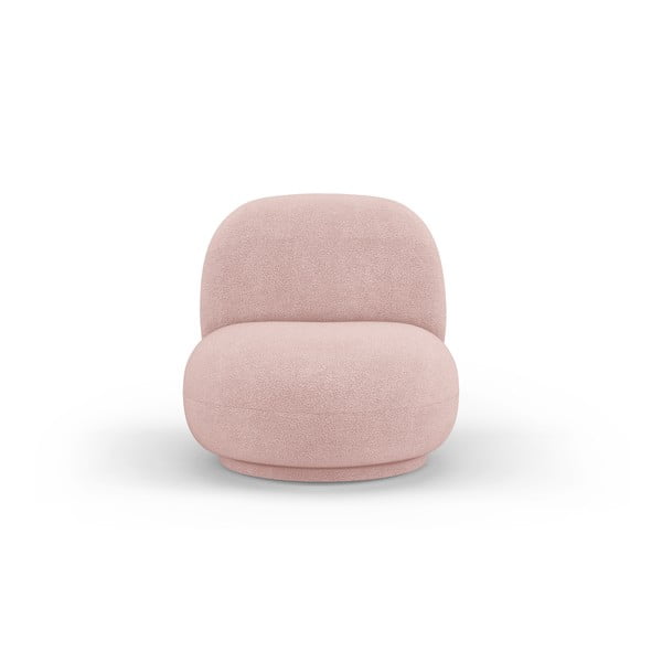 Világos rózsaszín buklé fotel Chuck – Micadoni Home