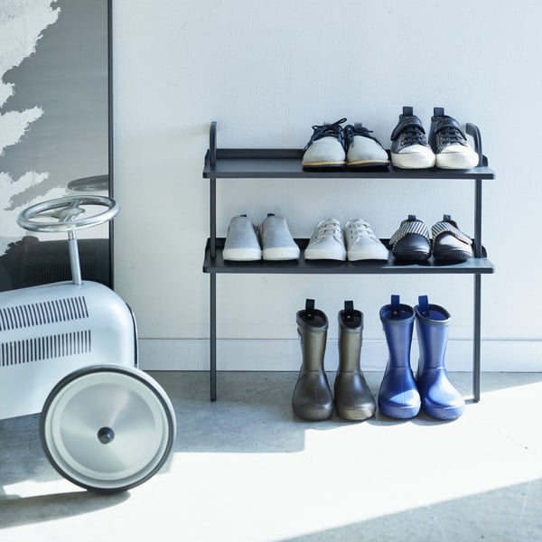 Fekete fém gyerek cipőtartó Tower – YAMAZAKI-image-1