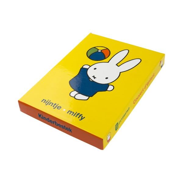 Ezüstszínű rozsdamentes acél gyerek evőeszköz 4 db-os Miffy – Zilverstad-image-3