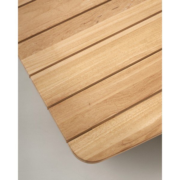 Teakfa kerti dohányzóasztal 70x140 cm Tirant – Kave Home-image-3