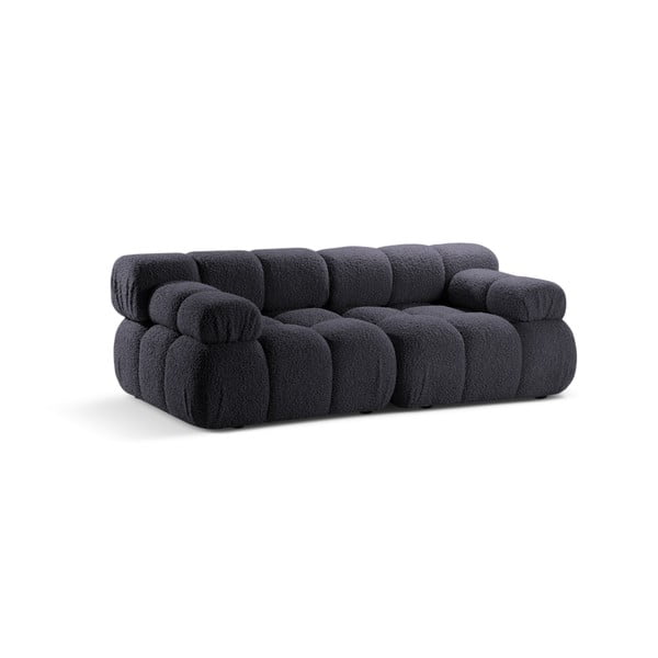 Antracitszürke buklé moduláris kanapé 188 cm Bellis – Micadoni Home-image-4