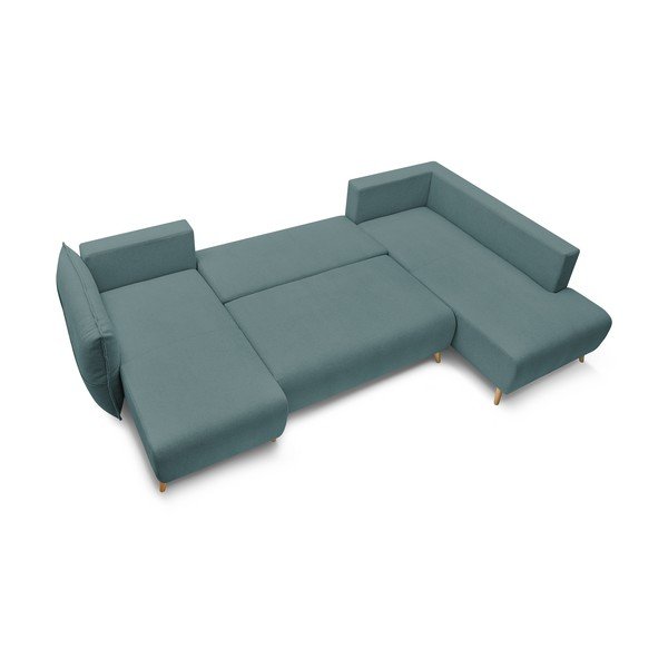 Türkiz kinyitható sarokkanapé (jobb oldali-"U" alakú) Nessa – Bobochic Paris-image-4