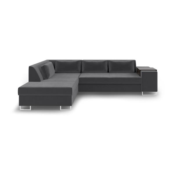San Antonio sötétszürke kinyitható kanapé, bal oldali - Cosmopolitan Design