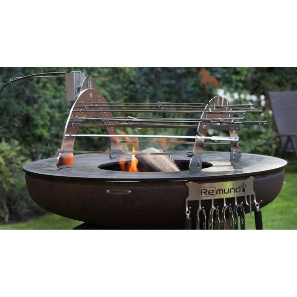 Krómozott acél grillező állvány Rotisserie Set – Remundi-image-3