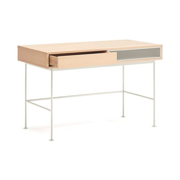 Íróasztal tölgyfa dekoros asztallappal 60x120 cm Yoko – Teulat-image-3